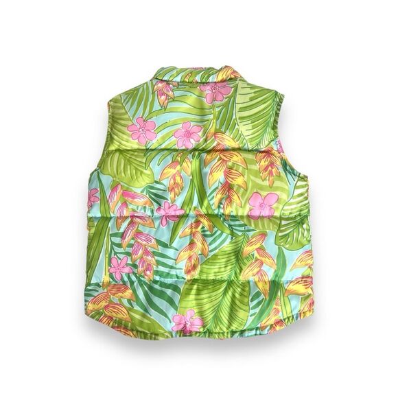Lily Pulitzer Zip Up Tropical Puffer Vest - Picture 4 of 5